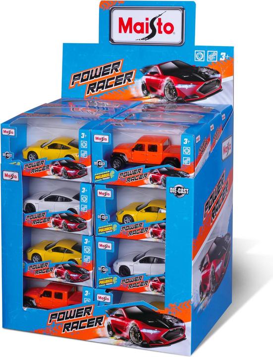 Immagine prodotto Maisto Fresh Metal 4.5" Power Racer Retrocarica Display Assortiti