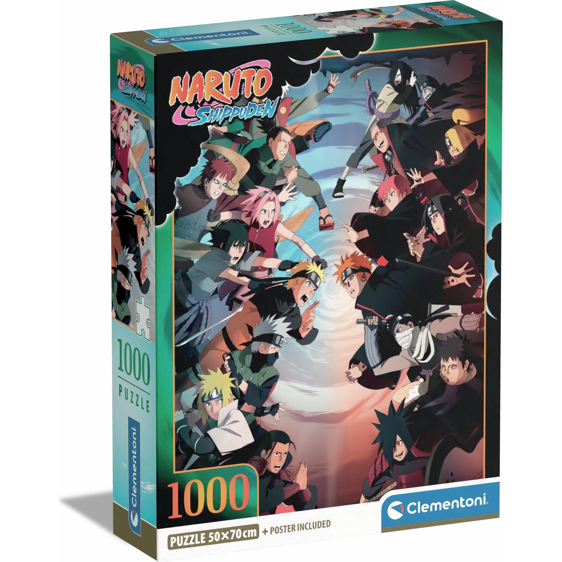 Clementoni Multicolore Naruto Shippuden - Puzzle 1000P (1000 Pezzi)