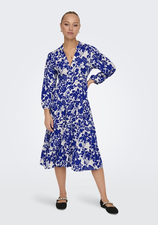 Produktbild Only Locker geschnitten V-Ausschnitt Elastische Bündchen Kurzes Kleid Kleid (M)