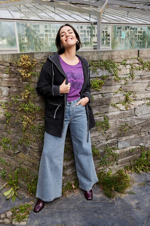 Produktbild Ulla Popken Teddyjacke, Kapuze, Zipptaschen, Fleecefutter (42, 44)