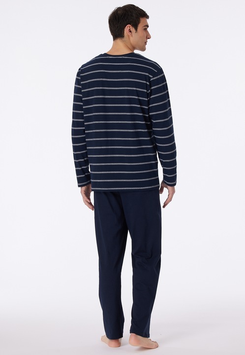 Produktbild Schiesser langer Pyjama Schlafanzug natürlich 100% Baumwolle | auch Übergrössen (4XL)