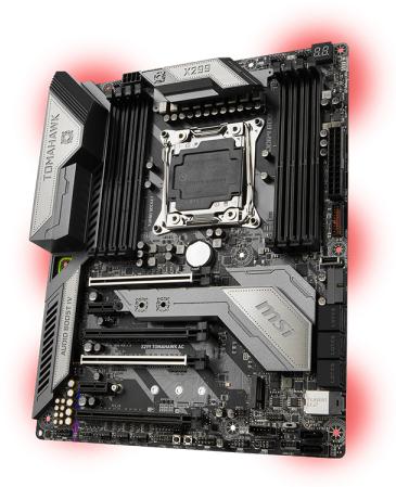Actual product image MSI X299 Tomahawk Ac (LGA 2066, Intel X299, ATX)