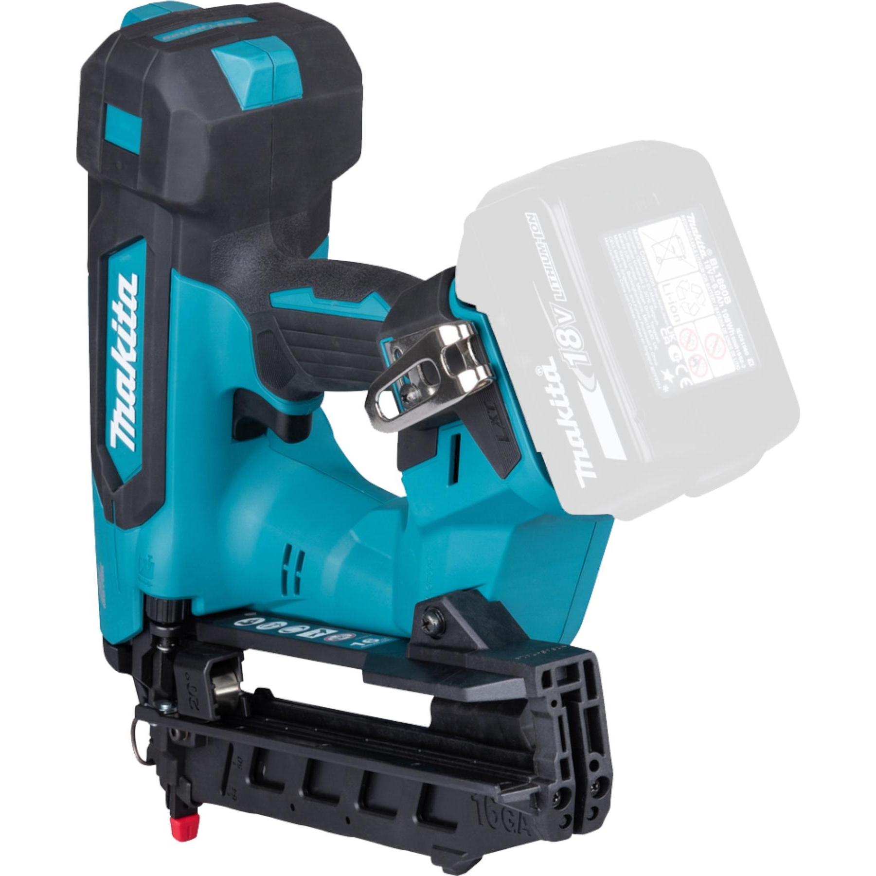 Makita, Graffettatrice + Pistola sparachiodi, DBN 610 RMJ Chiodatrice a batteria 18 V 32 - 64 mm Brushless + 2x batteria 4,0 Ah +