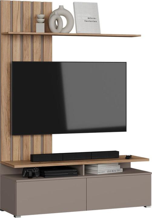 Image du produit Vicco Wohnwand Harro, Goldkraft Eiche/Greige