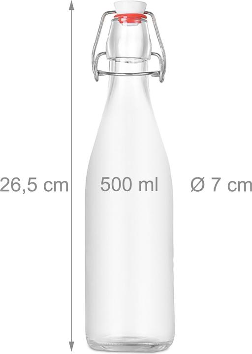 Produktbild Relaxdays 6x Flasche (6 Stk., 0.50 l)