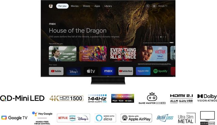 Immagine prodotto TCL 85C805 (85", QLED, 4K, 2023)