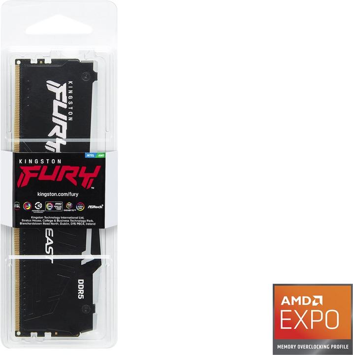 Produktbild Kingston 5200 DDR5 DIMM FURY Beast RGB (1 x 16GB, 5200 MHz, DDR5-RAM, DIMM)
