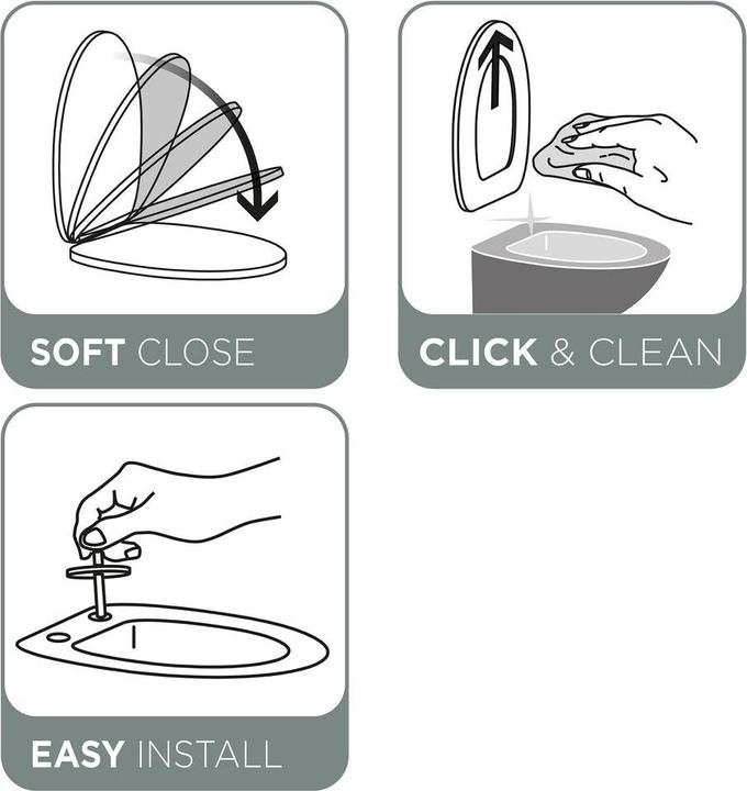 Produktbild Tiger Vermont Toilet seat with lid 100% recycled Thermoplastic White