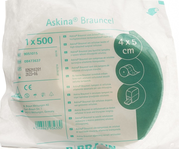 Actual product image Askina Brauncel cellulose swabs (500 pcs)