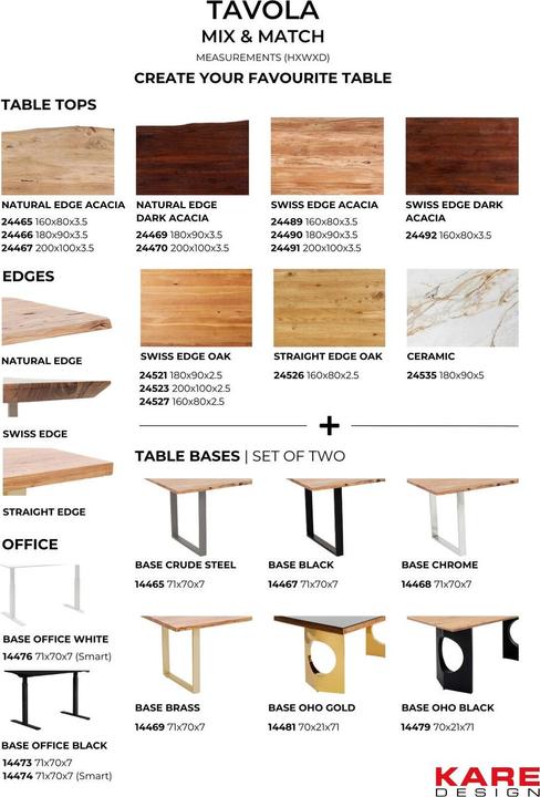 Actual product image Kare Design Top Tavola Swiss Edge Oak 160x80 (160 x 80 cm)