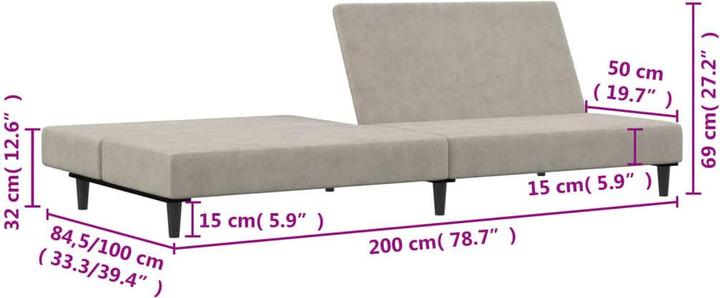 Produktbild vidaXL Schlafsofa (2-Sitzer)