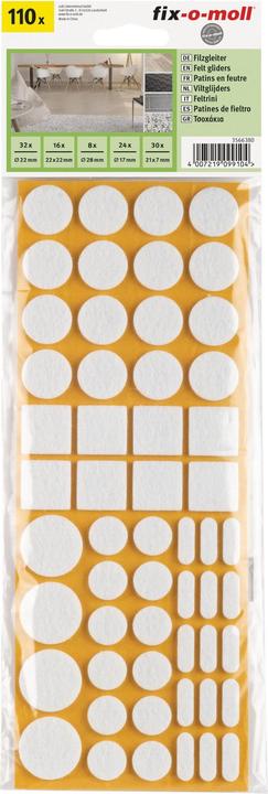 Fix-o-moll Filzgleiter-Set (Filzgleiter, 110 Stk.)