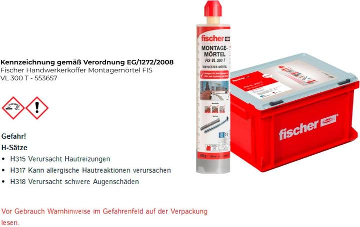 Actual product image Fischer Fisc mounting bracket FIS VL 300 T HWK G 553657 (490 g)