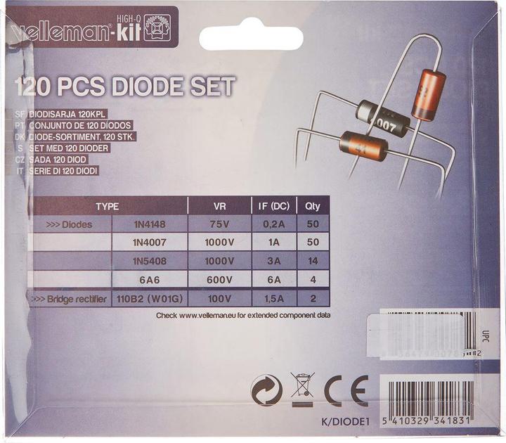 Actual product image Velleman K/DIODE1 Diode Set