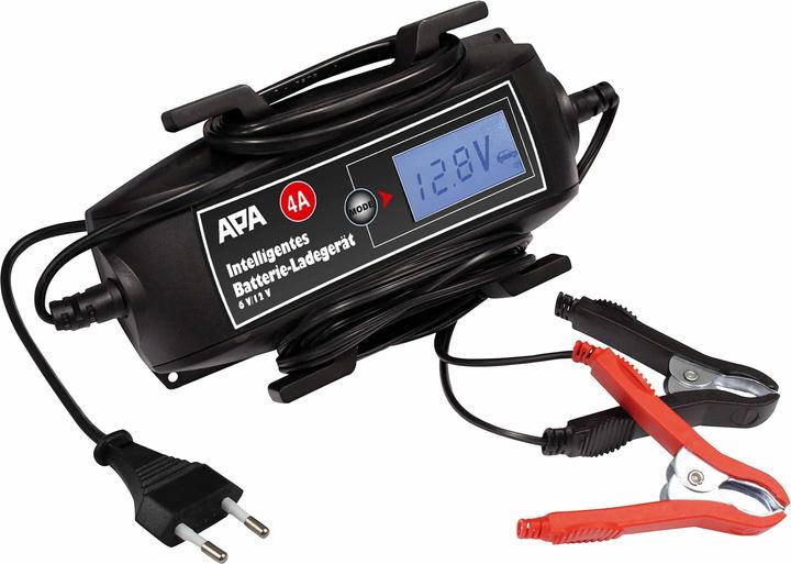 Productafbeelding Eufab Automatische acculader ligent acculader, 6/12 V, 4 A, met kabeloproller (12V, 24V, 4 A)
