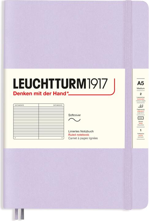 Leuchtturm1917 Notizbuch (A5, Liniert, Weicher Einband)