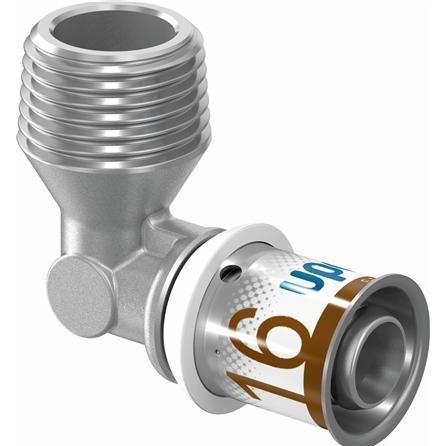 Uponor, Rohrverbindungstechnik, Winkelnippel 16 x 1/2" MT (Winkelverbindung)