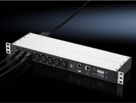 Actual product image Rittal 7979402 PDU managed 16A/1P IEC-C20 8xC13 (19") PDU Basic Power Distribution (6 x, C13, 3 m)