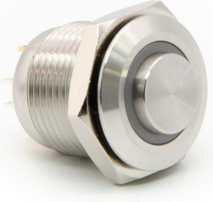 Produktbild Purecrea 16mm Drucktaster erhöht mit RGB Beleuchtung 5V – Edelstahl