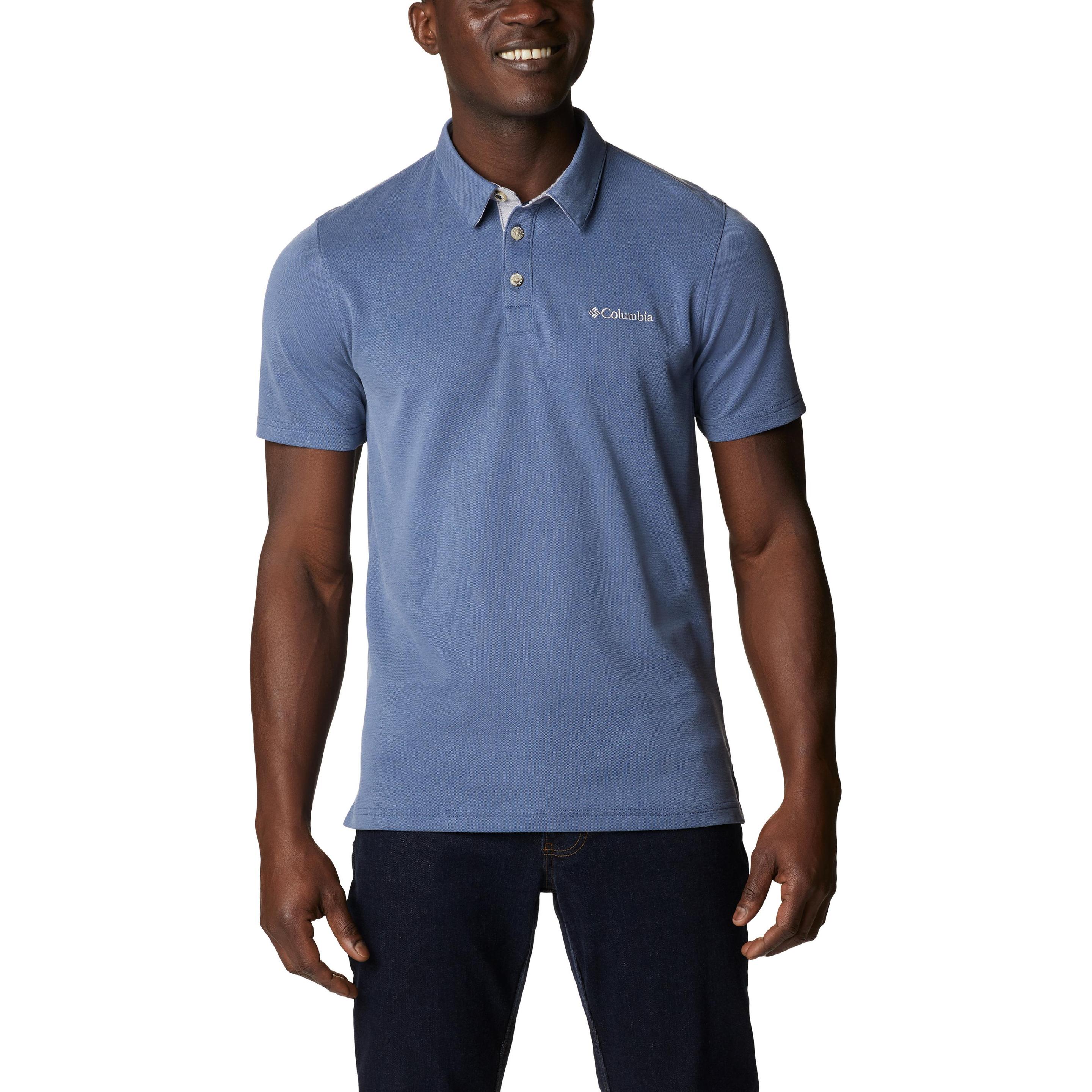 Thumbnail - Columbia, Herren, Shirt, Nelson Point Polo-Shirt für Herren, Blau, (XXL)
