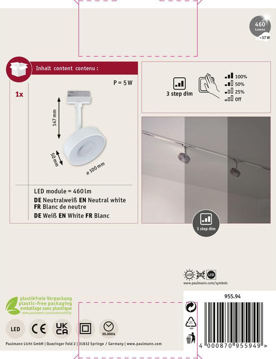 Produktbild Paulmann URail Spot Circle (380 lm)