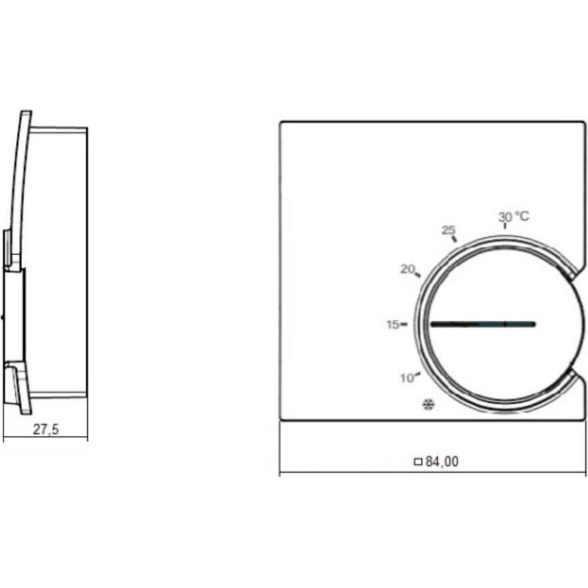 Thumbnail - Eberle Controls Raumthermostat Aufputz, Unterp, Thermostat, Weiss