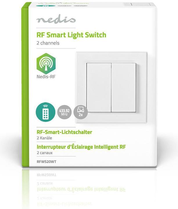 Produktbild Nedis RF-Lichtschalter Doppel Weiss