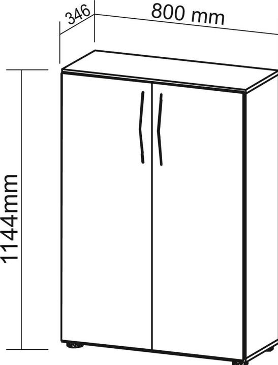 Produktbild Hammerbacher Basic (80 x 34.5 x 114.5 cm)