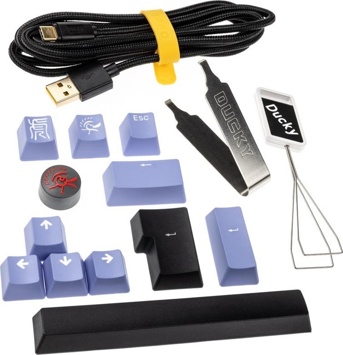 Productafbeelding Ducky One 3 Classic Zwart/Wit TKL Gaming Toetsenbord, RGB LED - MX-Clear (NL, Bedraad)