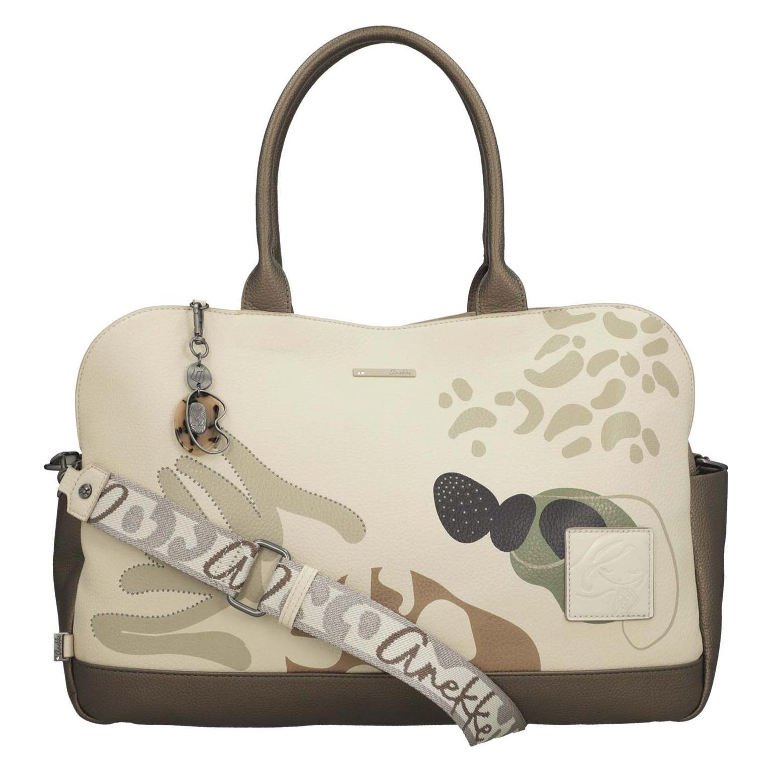 Anekke, Damen, Handtasche, Sophia Gaia Shoulder Bag, Mehrfarbig, Schwarz, Braun, Beige