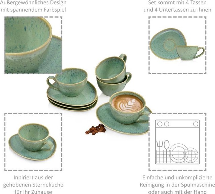 Produktbild Sänger Geschirr Kaffeetassen Set Maya (8 Stück)
