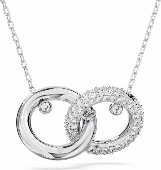 Swarovski Dextera Halskette Verschlungener Reif Weiss (Swarovski Metall, 38 - 45 cm)