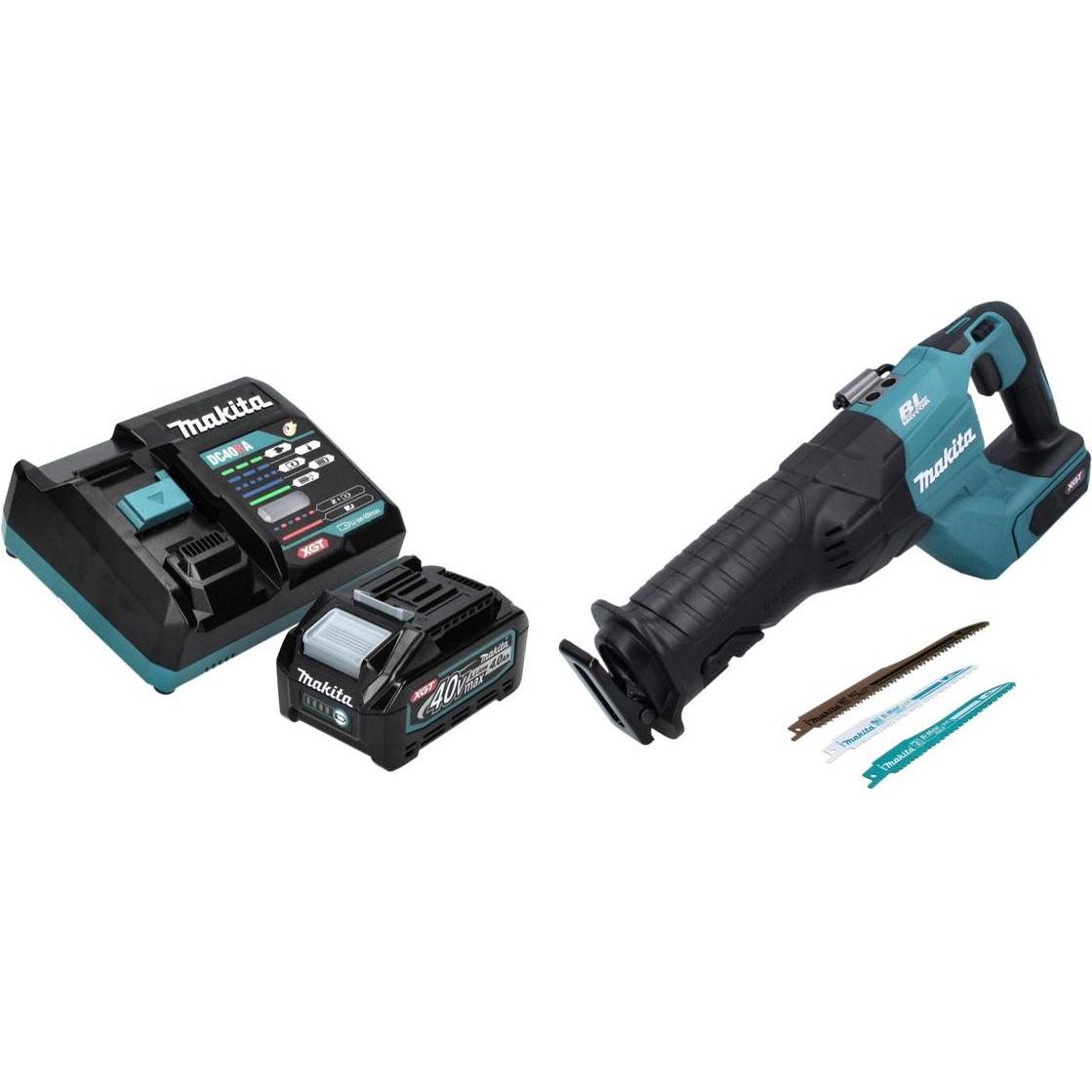 Thumbnail - Makita, Säbelsäge, JR 001 GM1 Akku Reciprosäge 40 V max. Brushless Säbelsäge XGT + 1x Akku 4,0 Ah + Ladegerät -