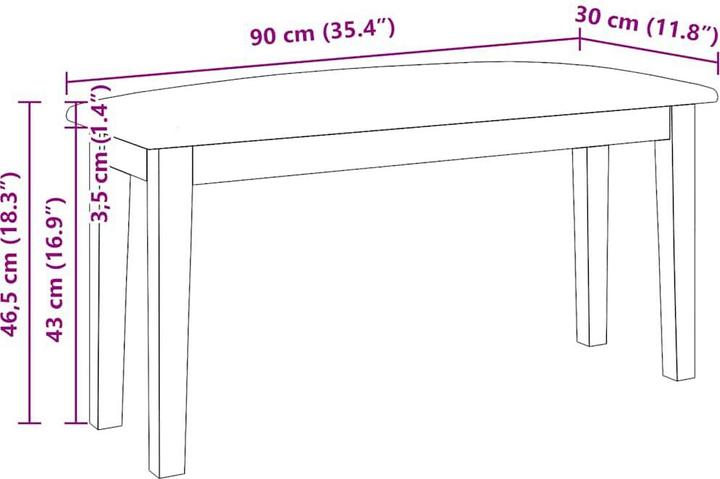 Actual product image VidaXL Mathilde (90 cm)