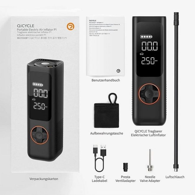 Immagine prodotto QiCycle Gonfiatore elettrico portatile ad aria P1