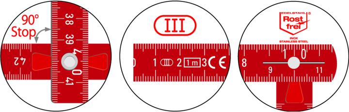 Actual product image Longlife 1m pocket metre red (1 m)