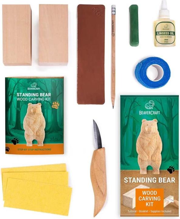 Immagine prodotto Beaver Craft Standing Bear Schnitz- Set