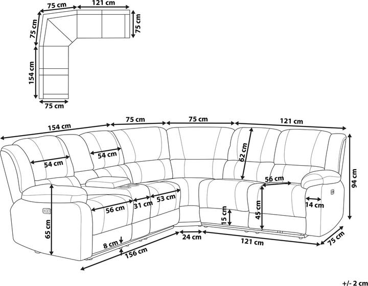 Produktbild Beliani Rokke (Ecksofa)