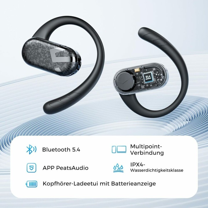 Actual product image Soundpeats TWS Headset Breezy black (ANC, 40 h, Wireless)