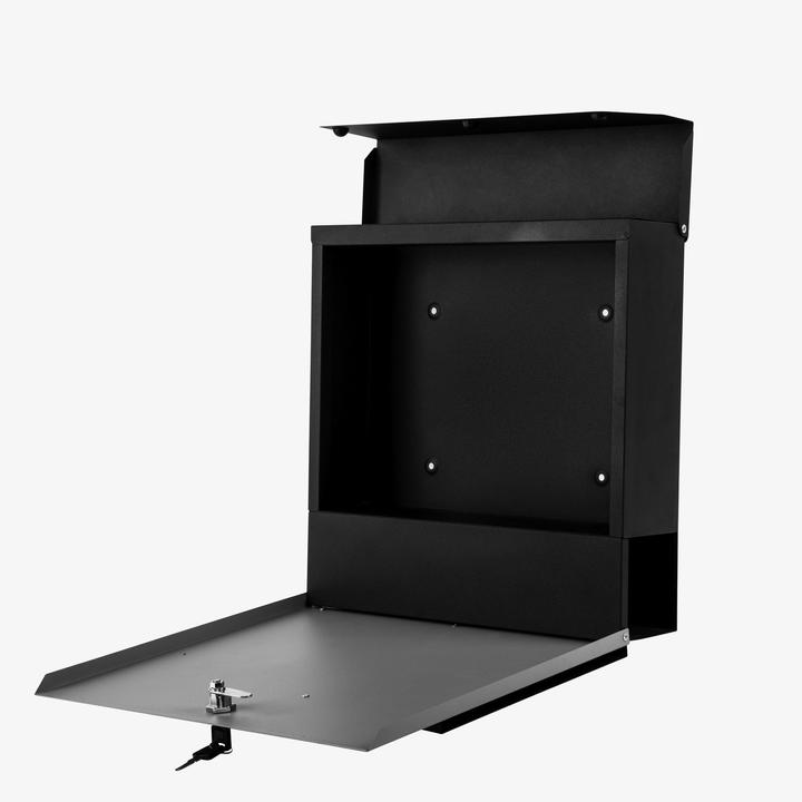 Actual product image Arebos Design wall letterbox with newspaper compartment