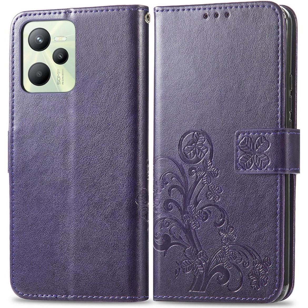 König Design Hülle Handy Schutz für Realme C35 Case Cover Bumper Wallet Kartenfach Etuis Neu (Realme C35), Smartphone Hü...