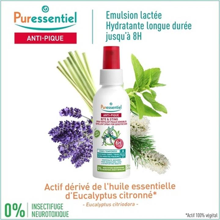 Actual product image Puressentiel Anti-Stich Abwehrspray empfindliche Haut Spray (100 ml)