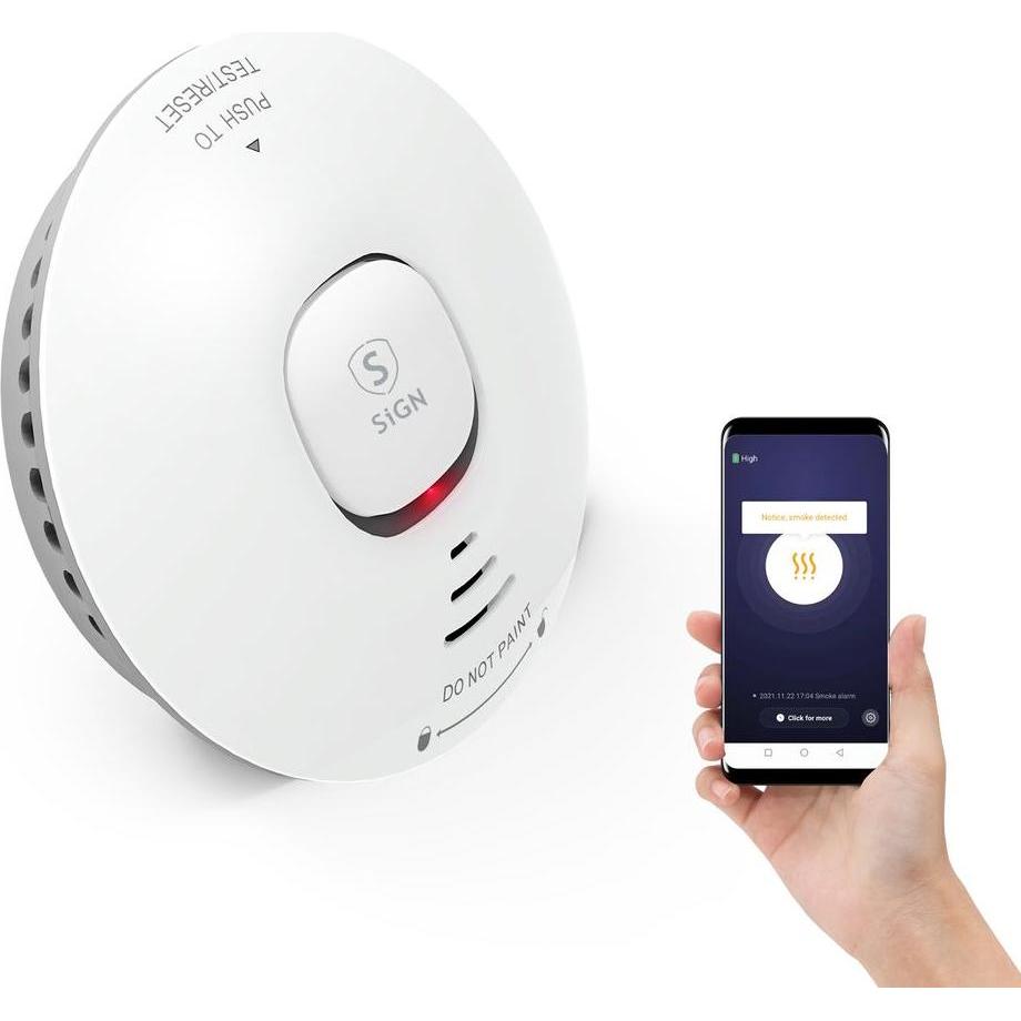 SIGN, Rilevatore di pericolo, Smart WIFI Smoke detector / Fire alarm
