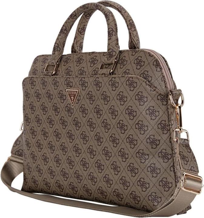 Productafbeelding Guess PU 4G Triangle Logo Computer Bag 15/16 - brown (15")