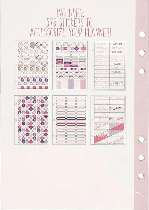 Actual product image Creativ Company Sticker book flowers A5 for planner, 578 pieces.