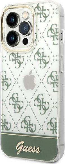 Immagine prodotto Guess Custodia per iPhone 14 Pro Max 6,7" GUHCP14XHG4MHA Custodia IML cachi placcata 4G Fondo (Apple iPhone 14 Pro Max)