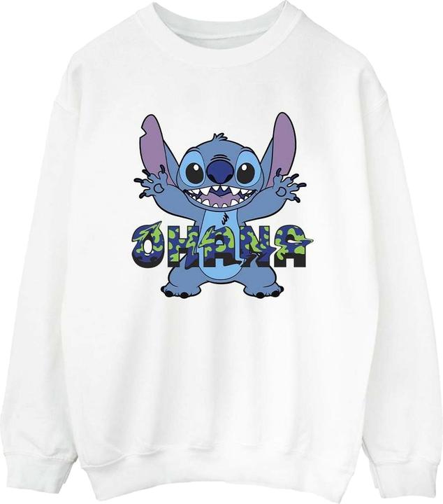 Produktbild Disney Lilo And Stitch Ohana Blue Glitch Sweatshirt (XL)