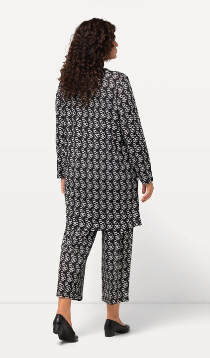 Produktbild Ulla Popken Jerseyjacke, Ringmuster, A-Linie, V-Ausschnitt (56)