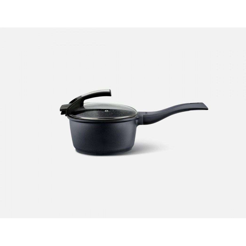 Pensofal Bianco Casseruola Saxum 16 Cm (Con Vetro) 5806, Padella + Pentola,