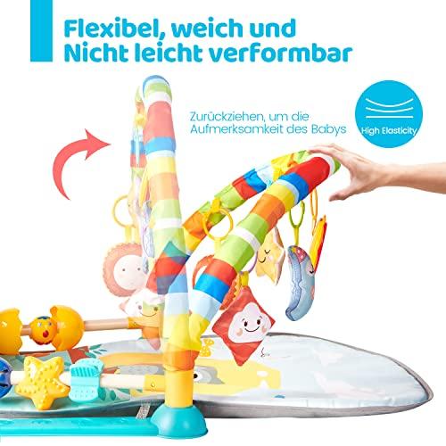 Produktbild Activity Board Baby Spielbogen, Spielmatte & Gym mit Musik & Lichtern – Pädagogisches Spielzeug für Baby &
